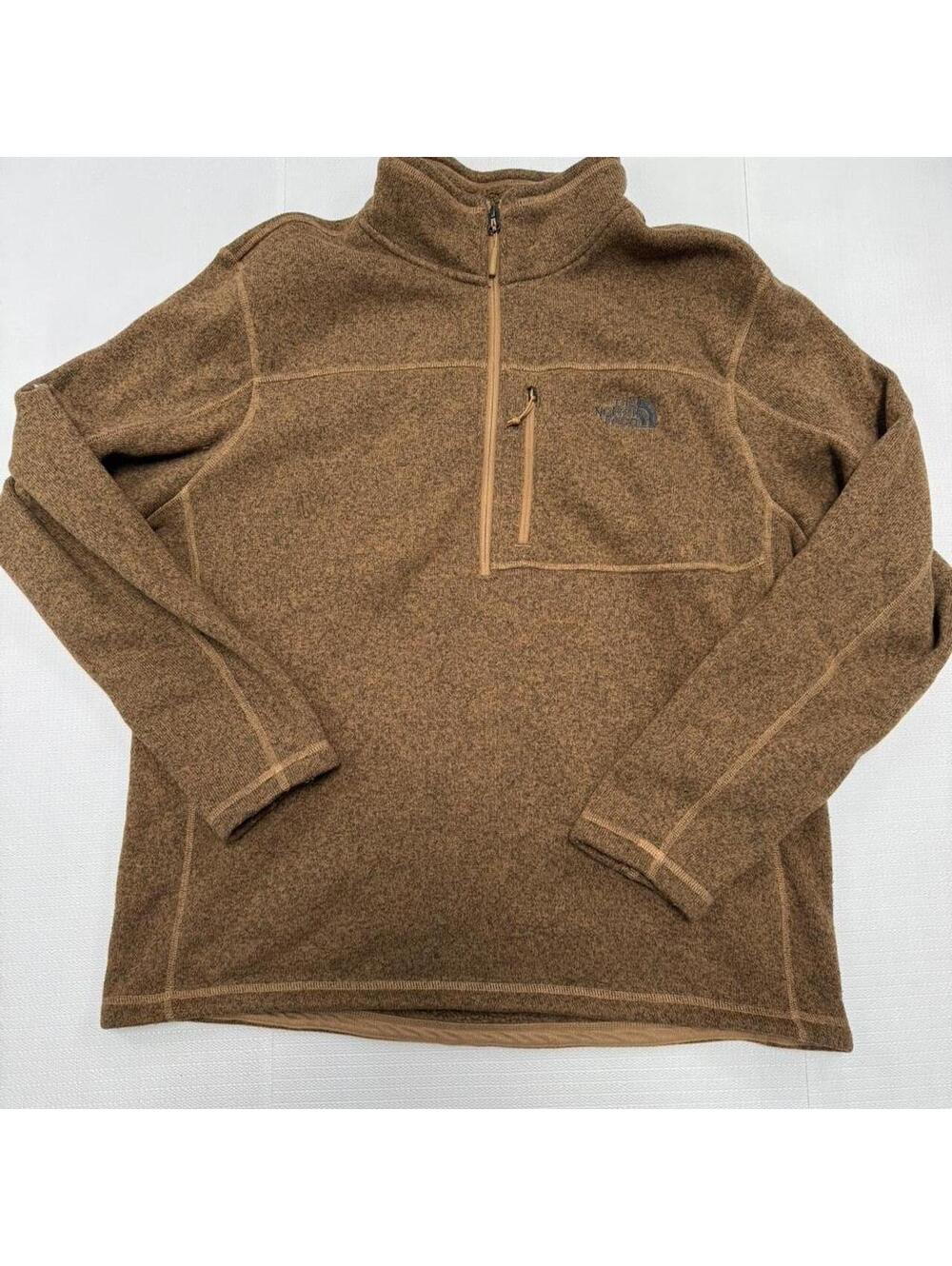 The North Face brown fleece quarter zip #outdoor #hiking